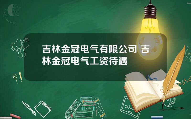 吉林金冠电气有限公司 吉林金冠电气工资待遇